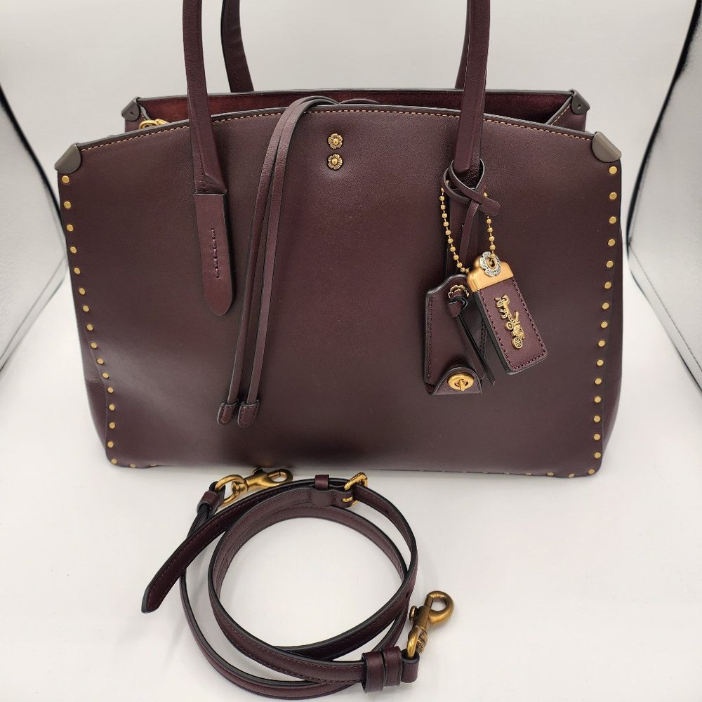 Coach Cooper Carryall, Oxblood with Rivets